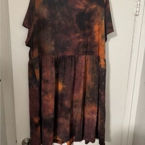 Tie-Dye Short Sleeve Dress